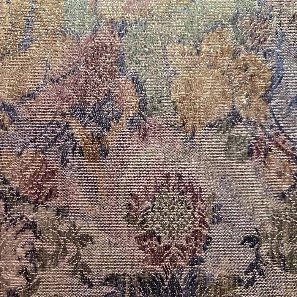 Vintage 80s Metallic Floral Tapestry Envelope Clutch Timothy Hitsman Spain Purse